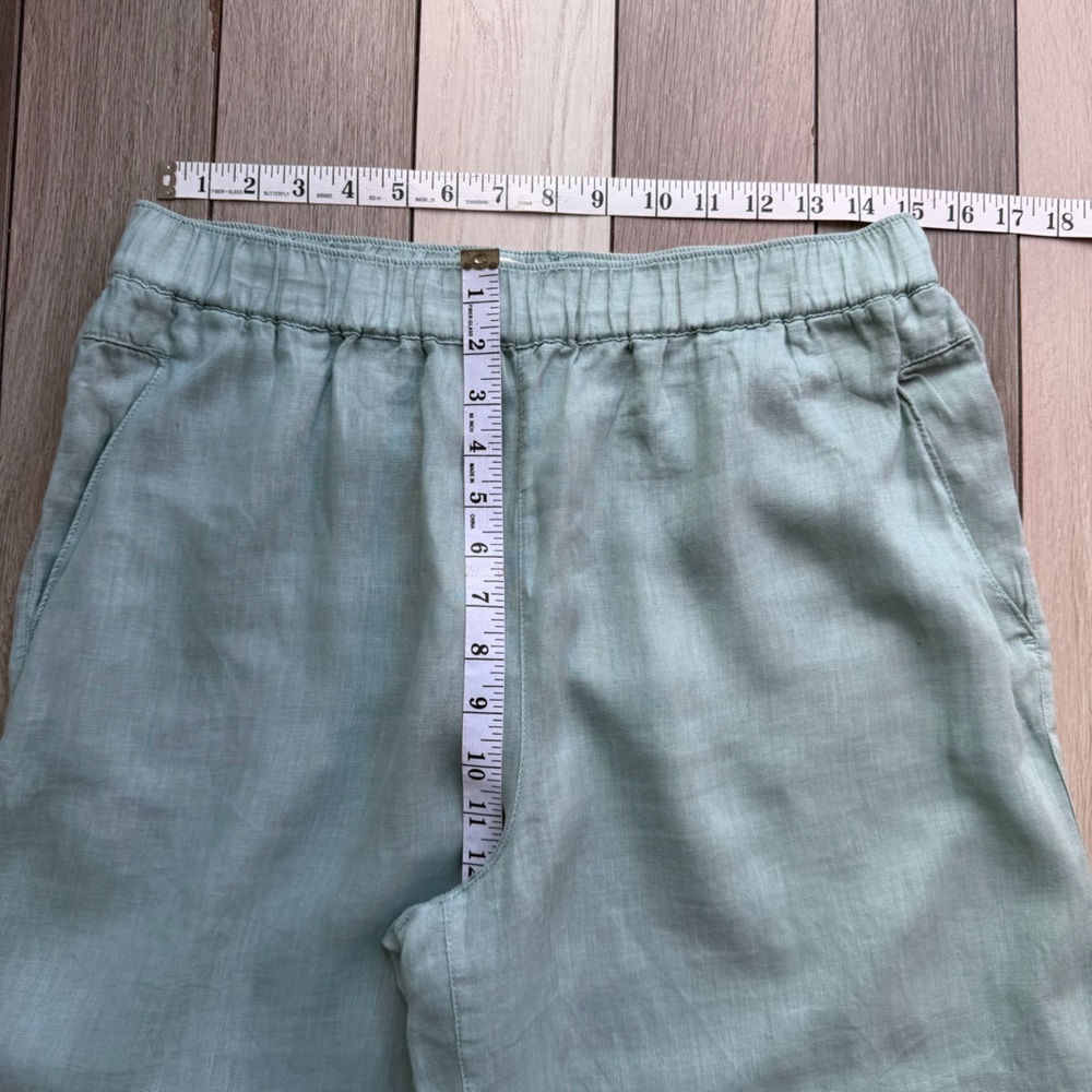 Cynthia Rowley 100% Linen Wide Leg Cropped Pants - Picture 3 of 5